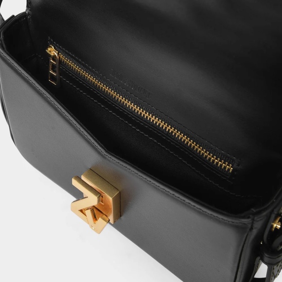 NWT $298 ZADIG & VOLTAIRE  Black Leather Zv Initiale Le Mini Hobo Bag! - Picture 5 of 7